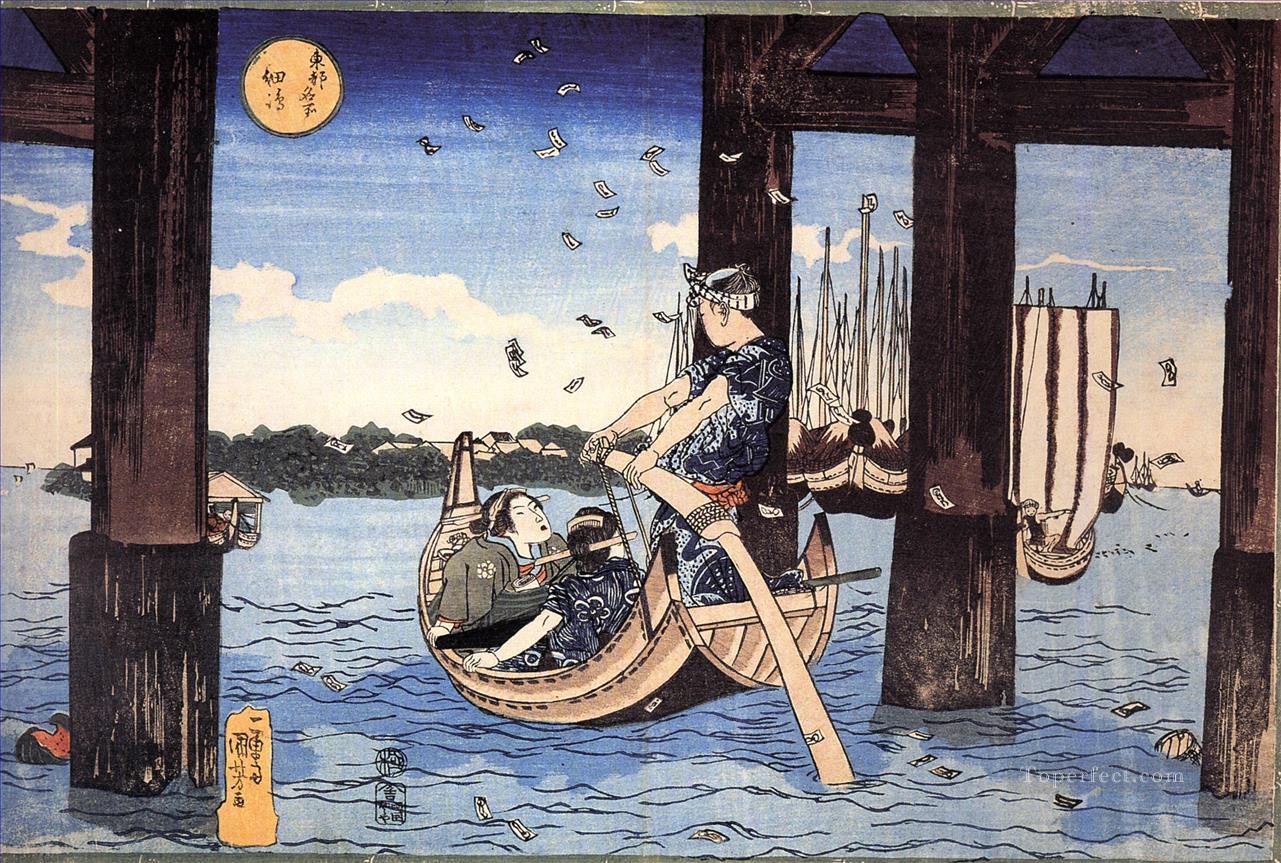 ferryman Utagawa Kuniyoshi Japanese Oil Paintings